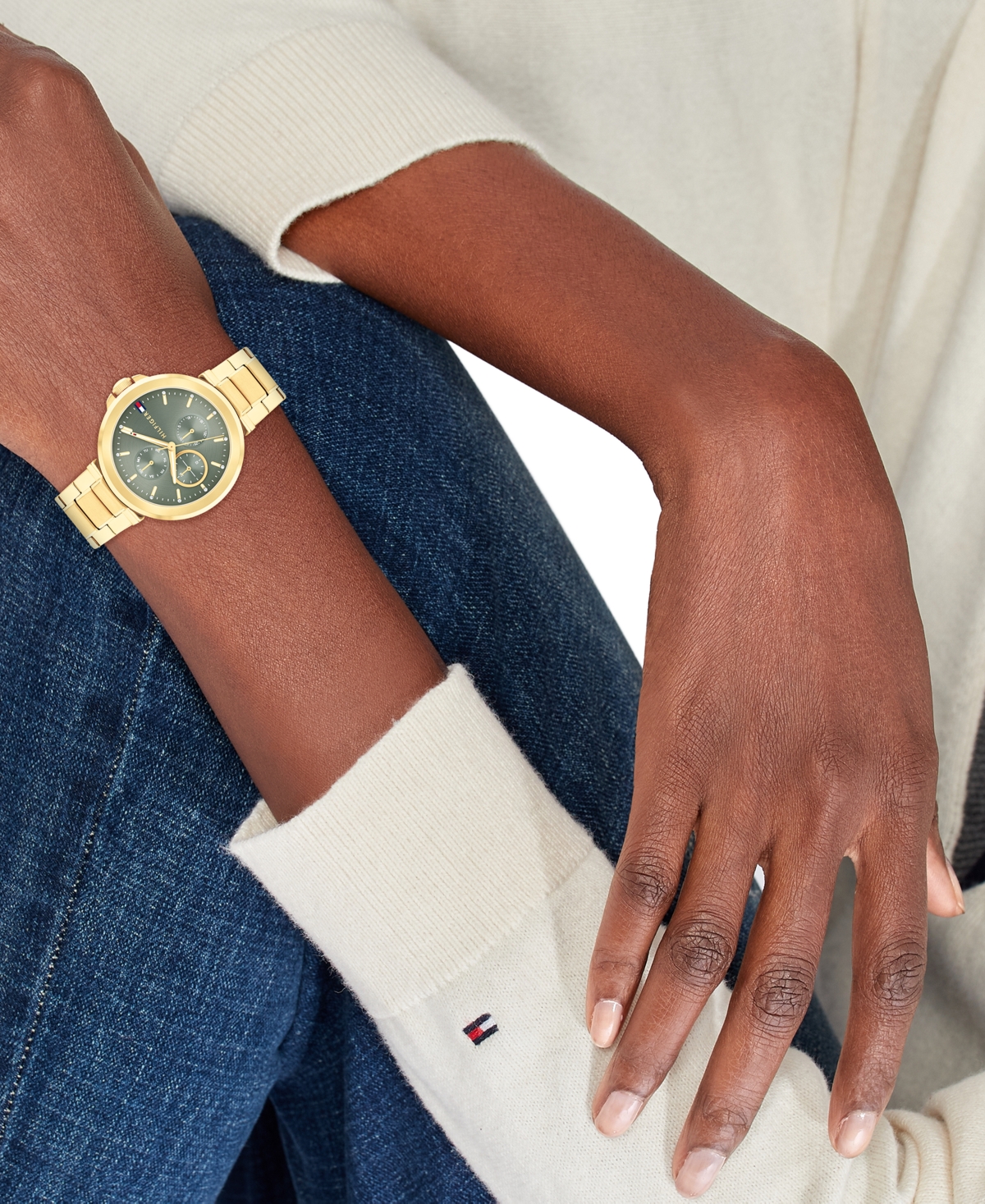 Tommy Hilfiger 38mm Casual Multifunction Watch In Gold