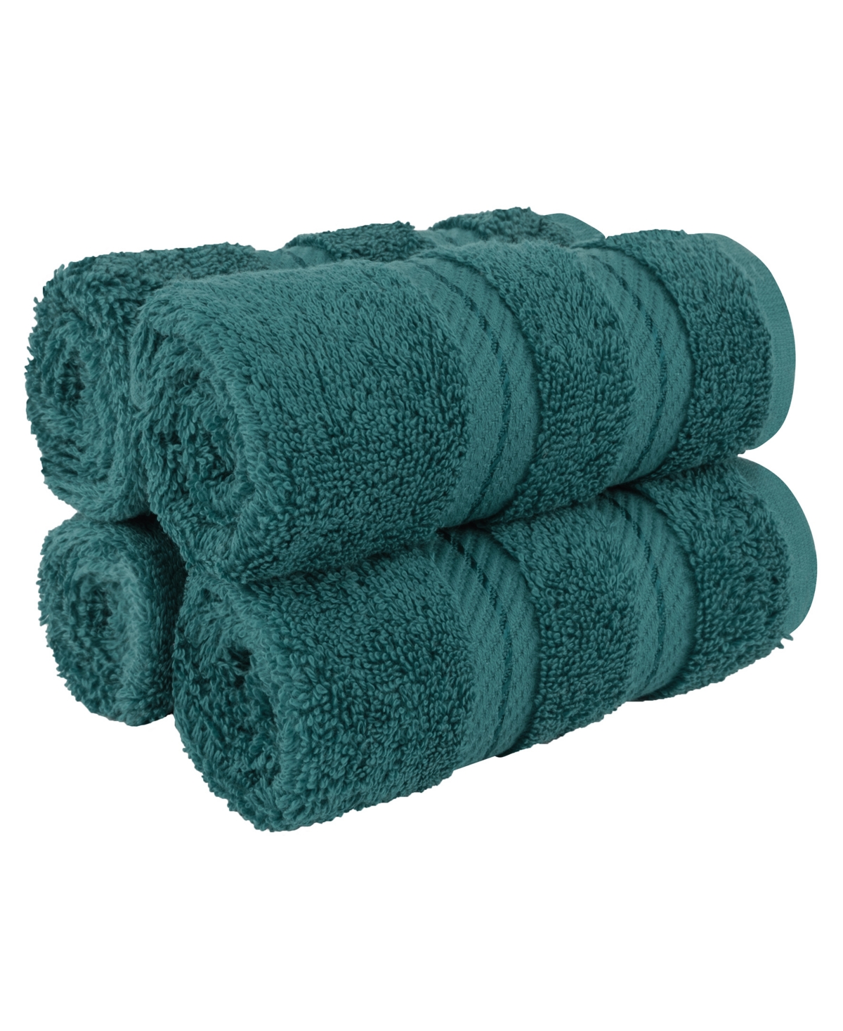 American Soft Linen Edison Luxury 100% Turkish Cotton 4-piece Washcloth Set In Colonial Blue