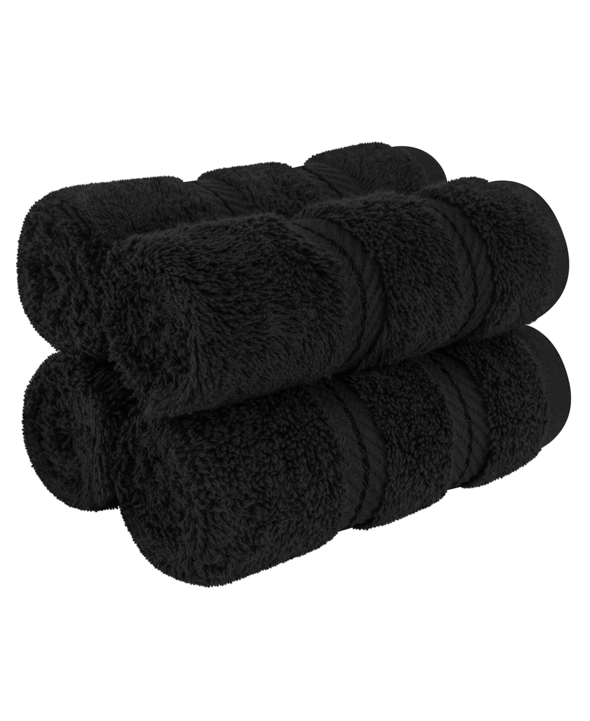 American Soft Linen Edison Luxury 100% Turkish Cotton 4-piece Washcloth Set In Black