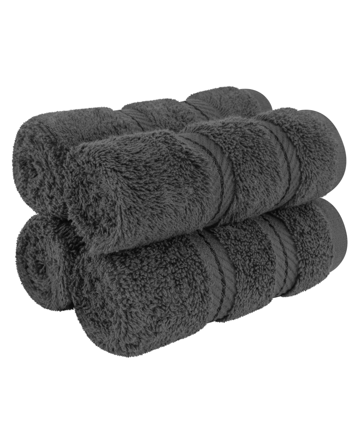 American Soft Linen Edison Luxury 100% Turkish Cotton 4-piece Washcloth Set In Dark Gray