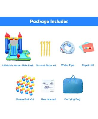 Kids Inflatable Bounce House Water Slide without Blower