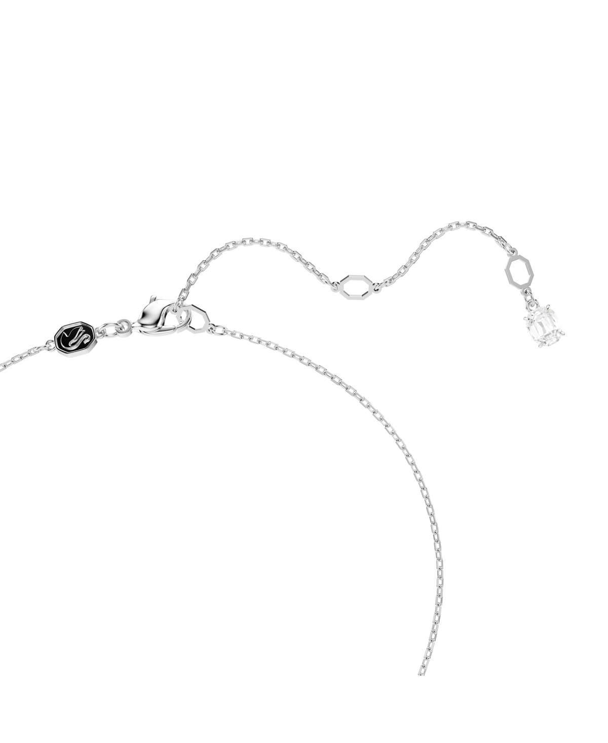 Swarovski Womens White Hyperbola Yellow Gold-tone And Rhodium-plated Zirconia Pendant Necklace In Gold,silver