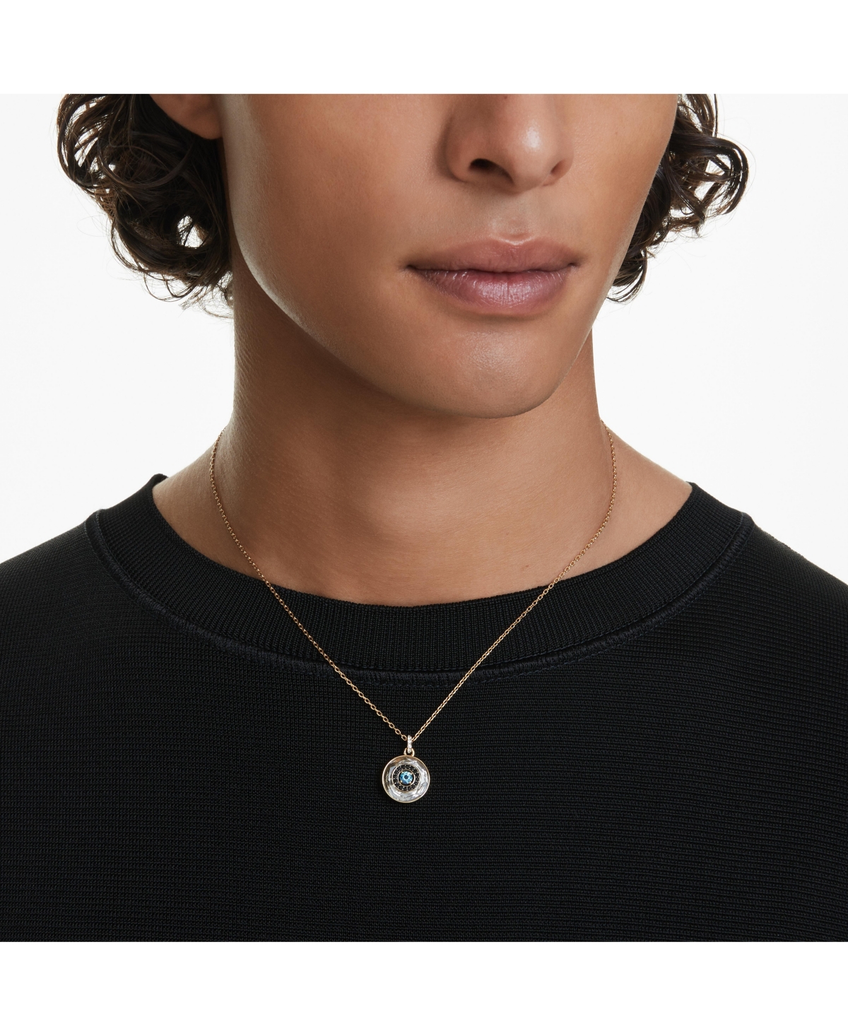Swarovski Symbolica Pendant, Evil Eye, Small, Gold-Tone Plated Necklace - Multicolored