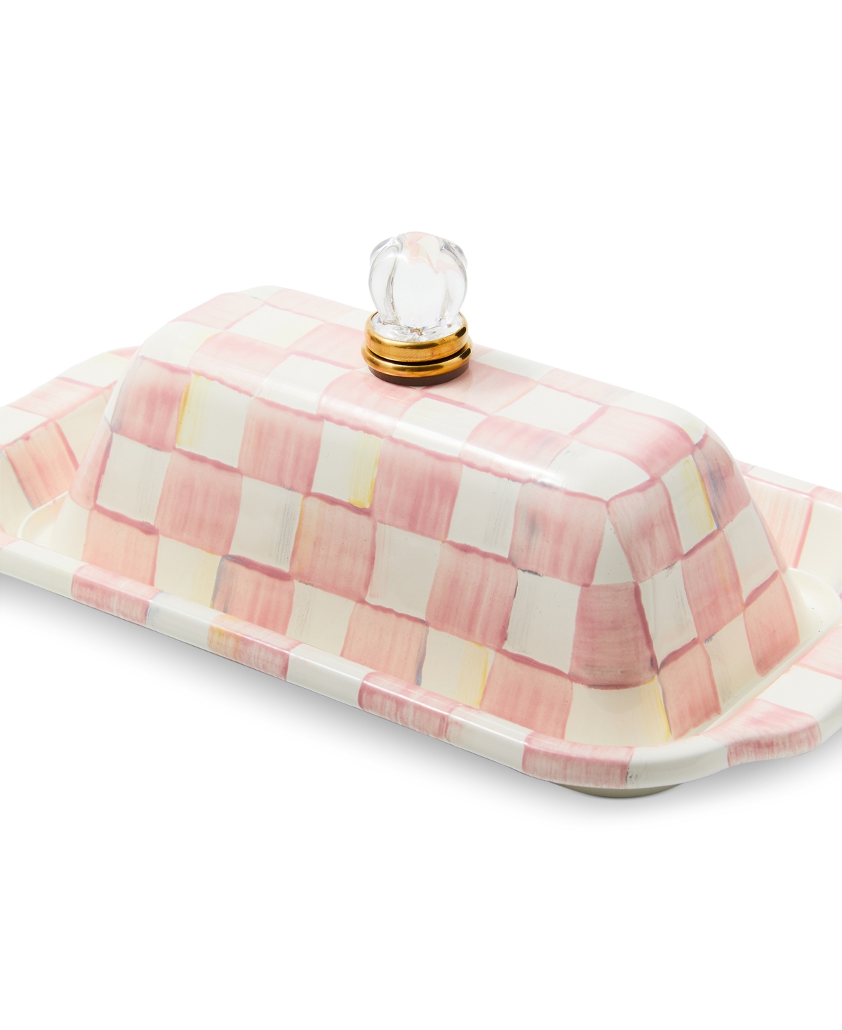 Mackenzie-childs Rosy Check Butter Box In No Color