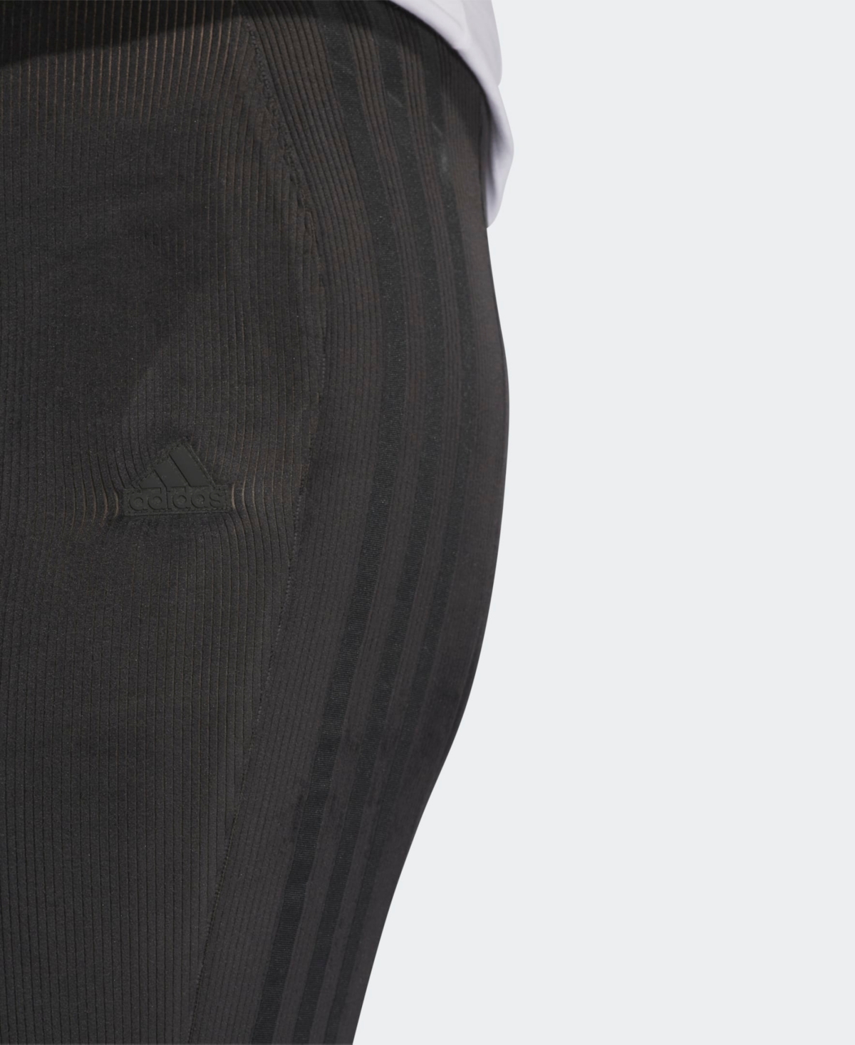 Shop Adidas Originals Plus Size Tiro 3-stripes Stretch Velour Flared Leggings Pants In Black