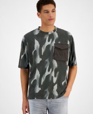 A|X Armani Exchange - Men's Bold Camo Print Pocket T-Shirt