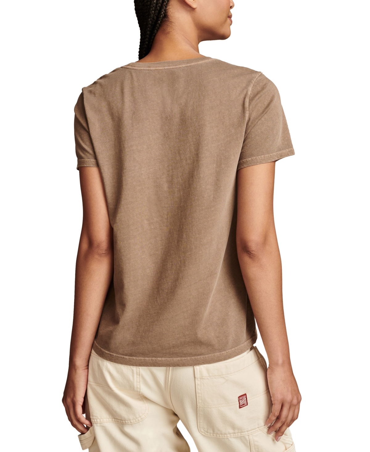 Lucky Brand Women's Cotton Geo Celestial Studded Classic T-Shirt