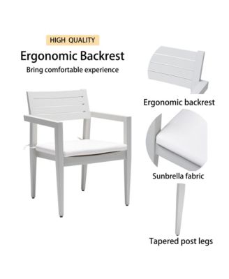 Sleek Contemporary Aluminum Dining Set for Indoor/Outdoor Living