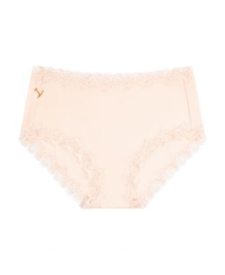 Women's Soft Silk Lace-Trim Briefs Underwear
