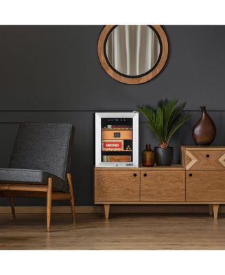 Cigar Humidor – 250 Count, Opti-Temp Heating/Cooling, Cedar Shelves, Digital Thermostat, Lock & Key, Stainless Steel