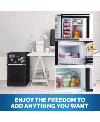 3.1 Cu. Ft. Compact Mini Refrigerator with Freezer in Black