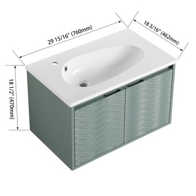 Streamdale 30" Wall-Mount Vanity with Soft-Close Doors