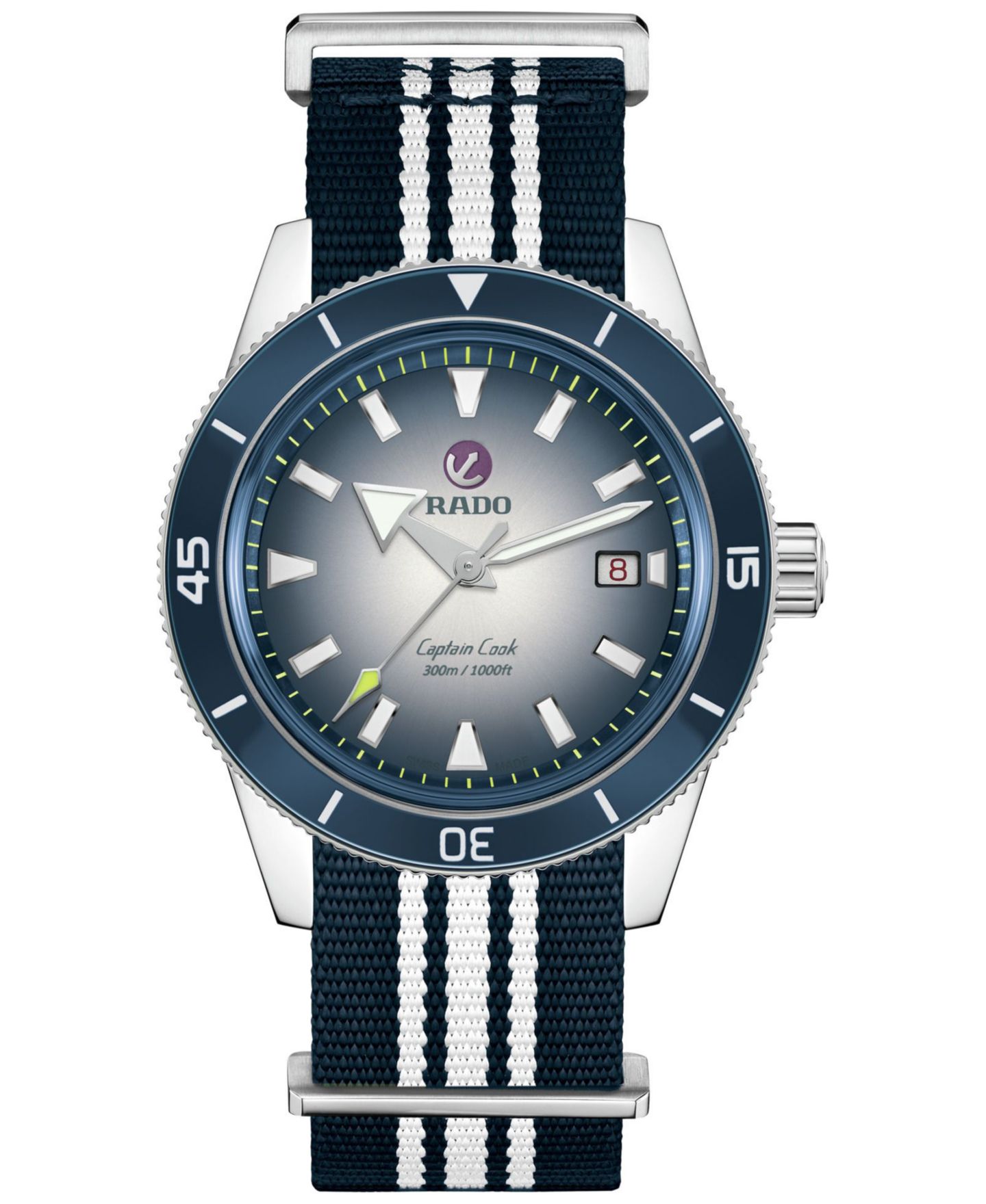 Мужские часы Rado Swiss Automatic Captain Cook Stainless Steel Bracelet Watch 42mm — фото 2