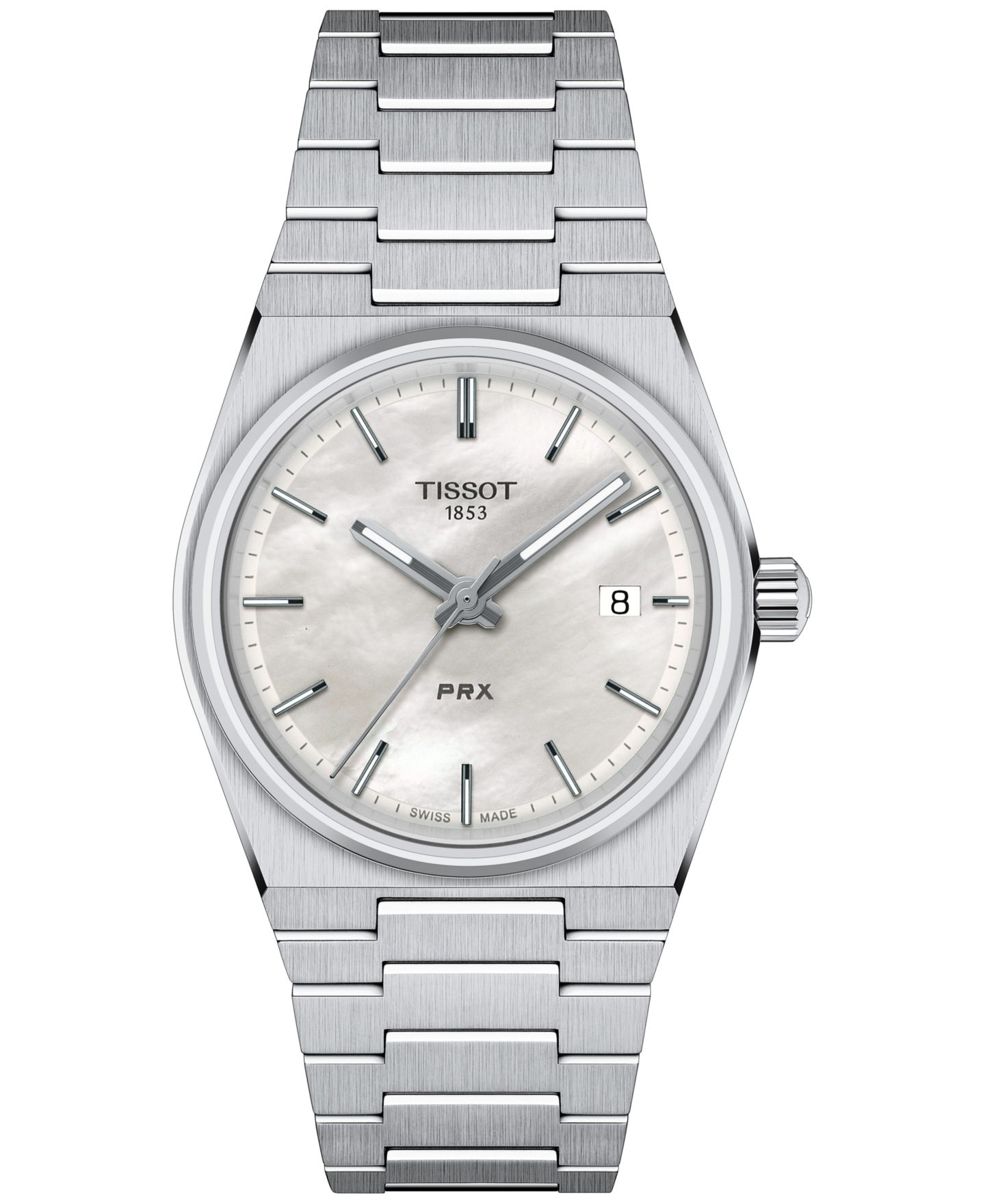 Женские часы Tissot Swiss PRX Stainless Steel Bracelet Watch 35mm — фото 1