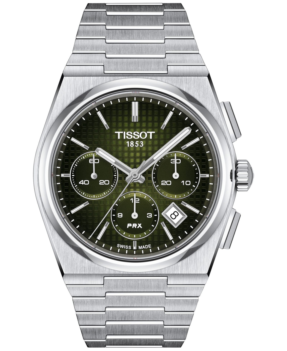 Tissot Mens Green T137.427.11.091.00 Prx Chrono Stainless-steel Automatic Watch In No Color