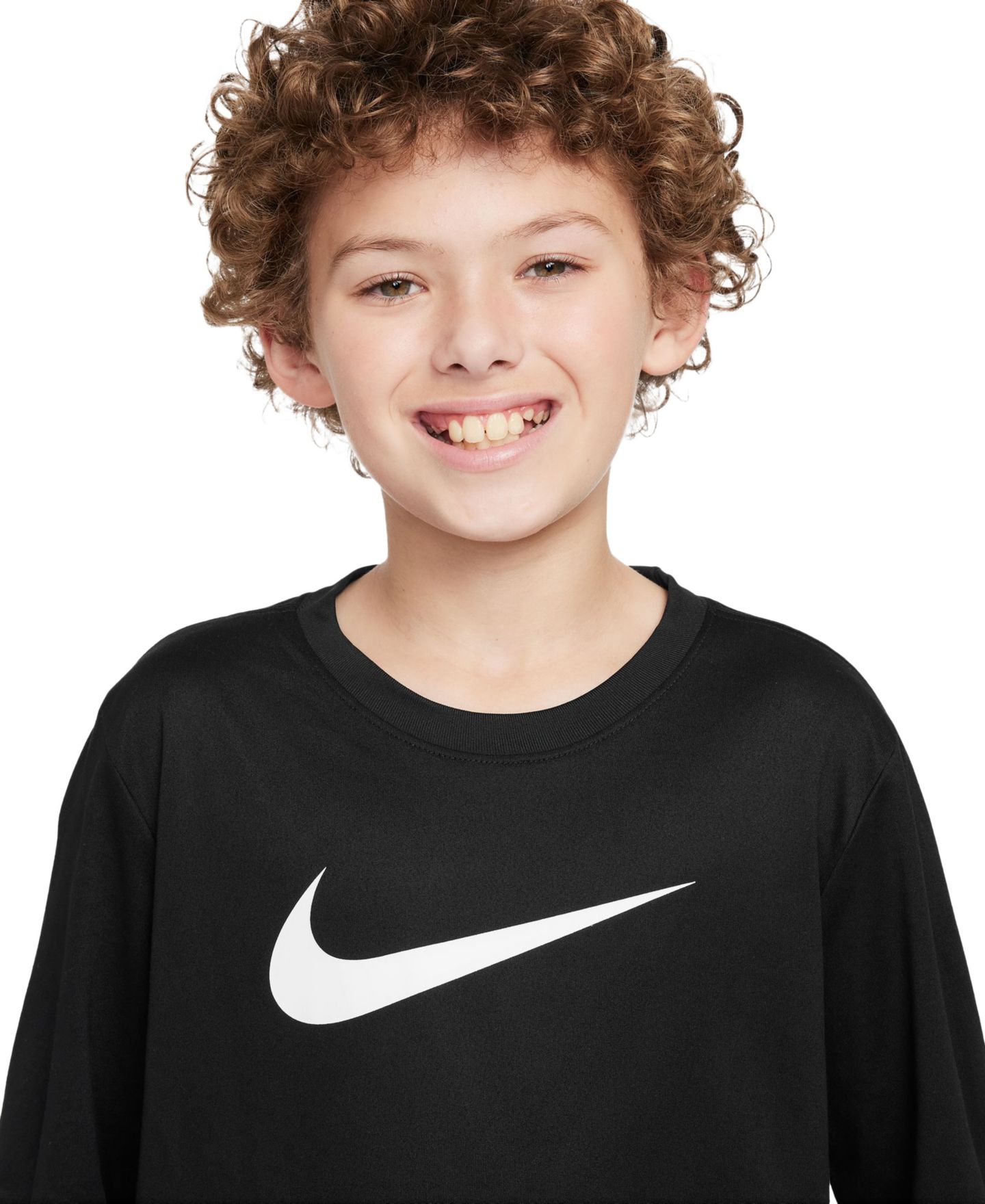 Детская футболка Nike Legend Dri-FIT Long-Sleeve T-Shirt, цвет: Чёрный — фото 2