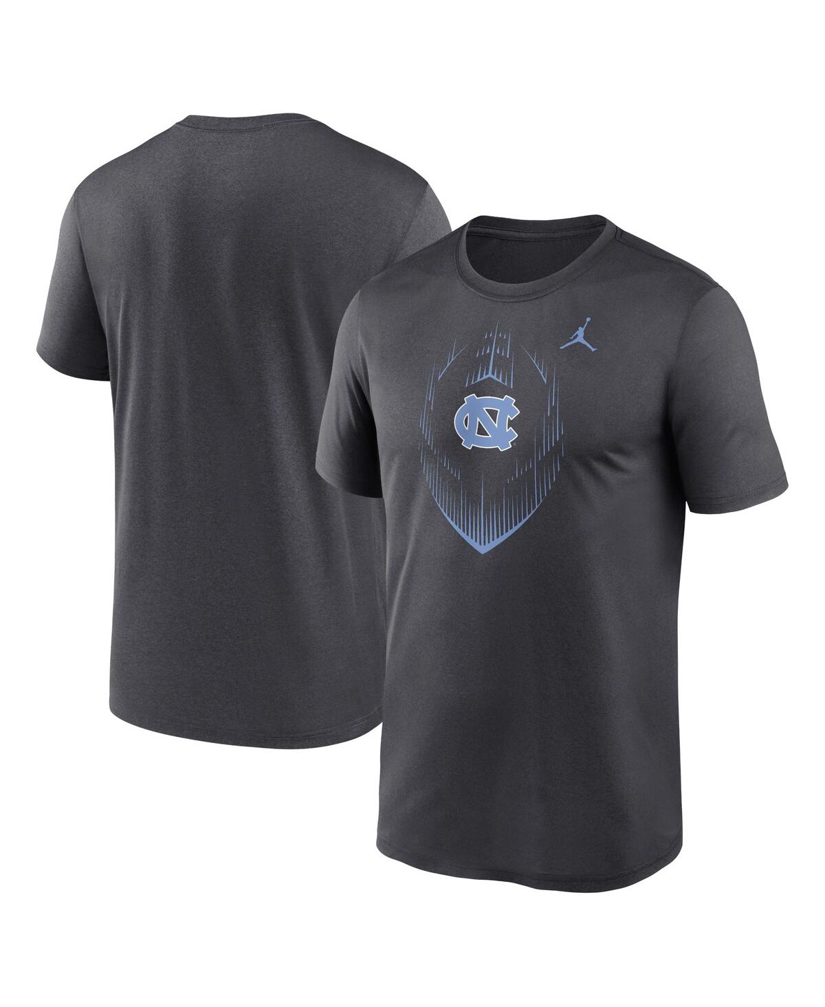 Jordan Men's Anthracite North Carolina Tar Heels Primetime Legend Icon Performance T-shirt In Anthracite