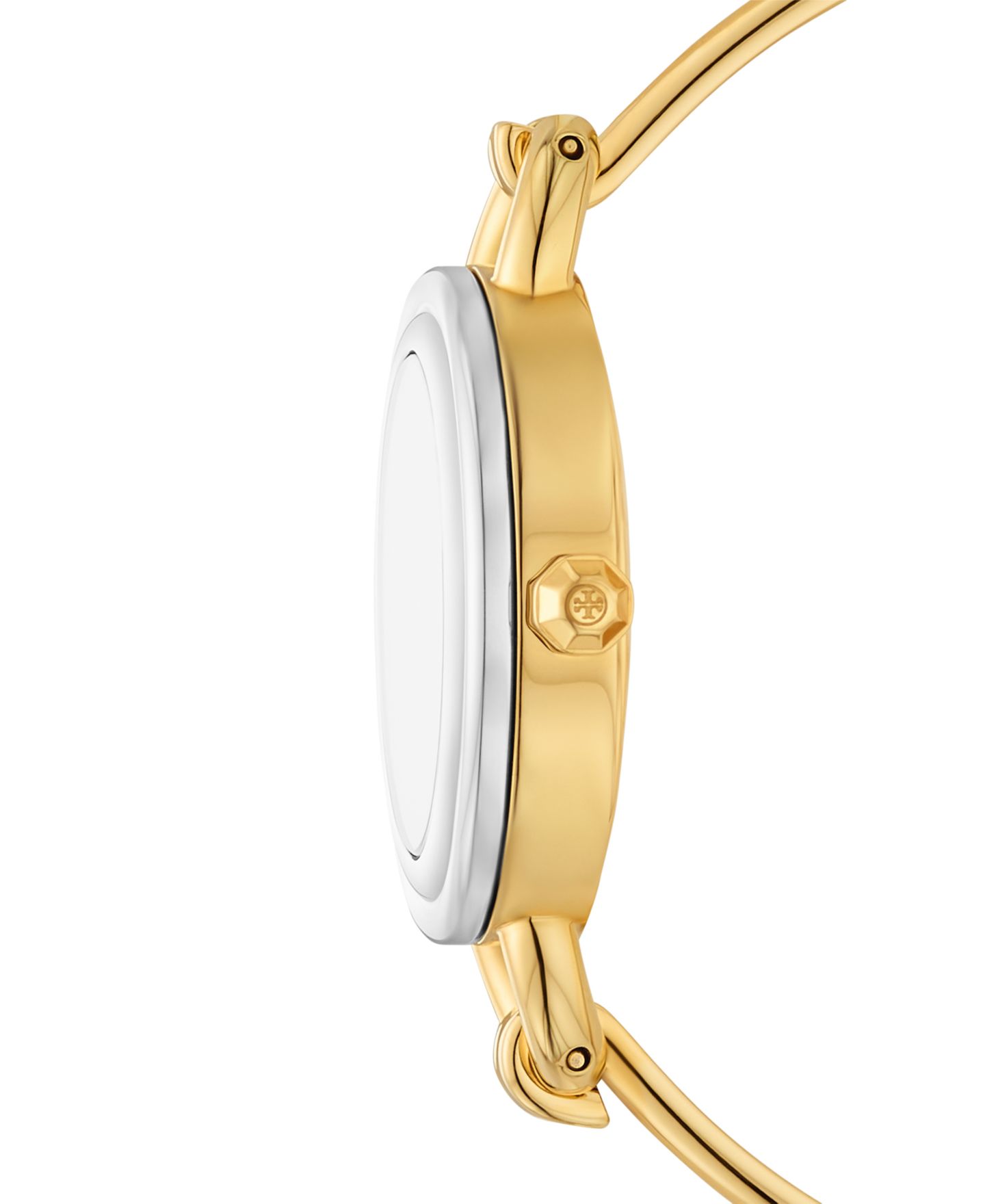 Женские часы Tory Burch The Miller Gold-Tone Stainless Steel Bangle Bracelet Watch 27mm Set — фото 2