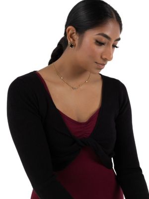 Women's Shrug with Faux Knot