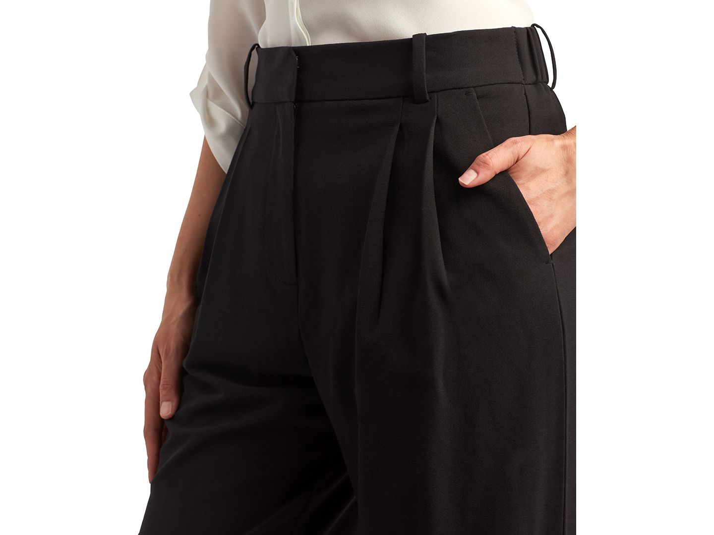 Женские брюки BCX Juniors' Pleated-Front Wide-Leg, цвет: Чёрный — фото 4