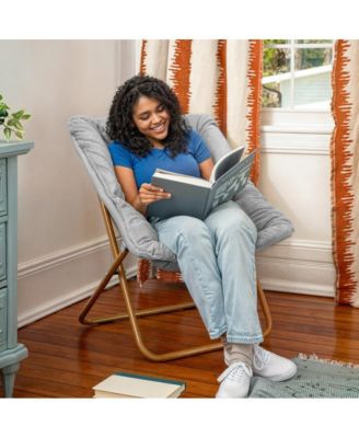 Aisling Oversized Folding Saucer Chair For Dorm, Bedroom