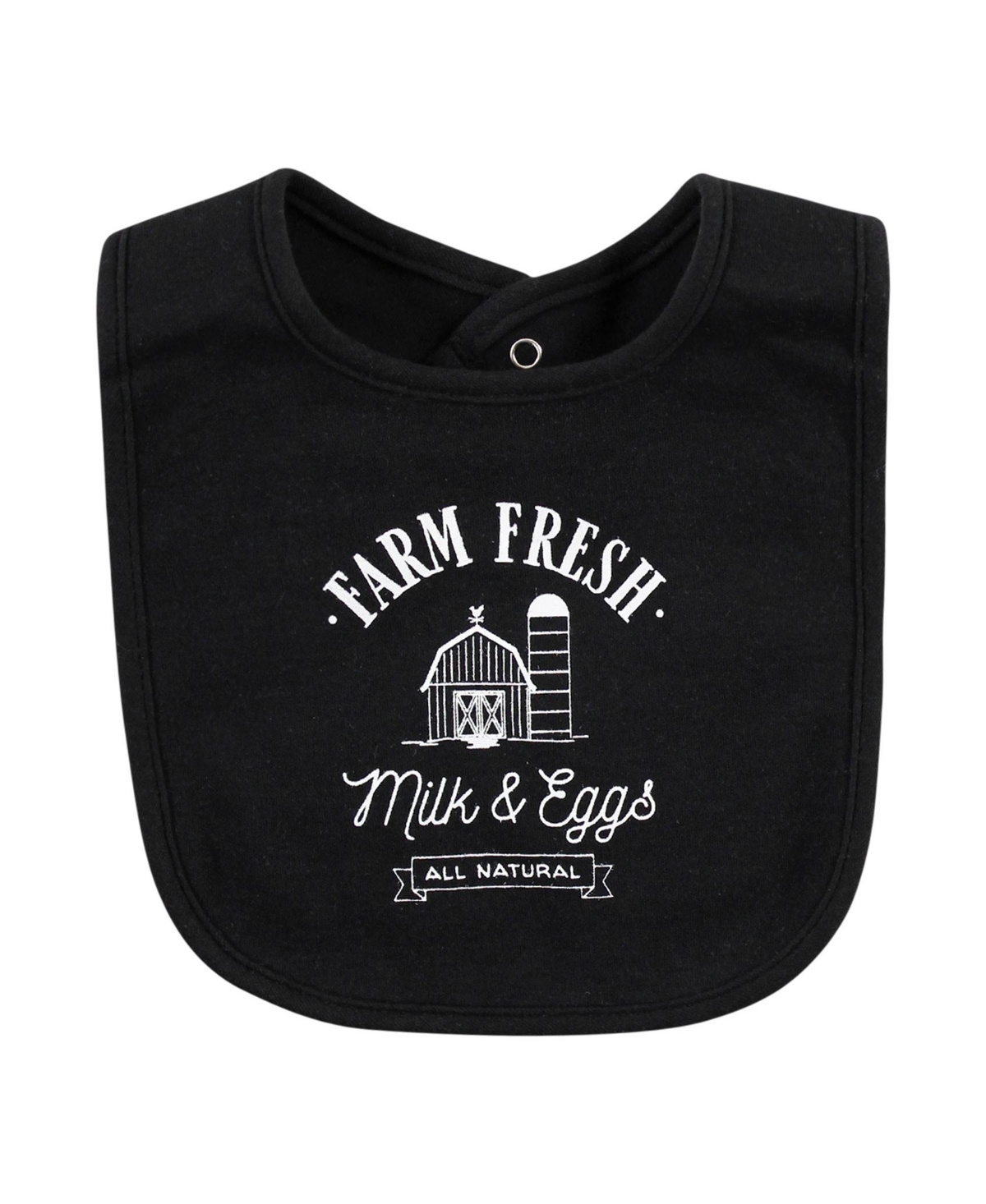 Hudson Baby Unisex Baby Cotton Bibs, Neutral Farm, One Size