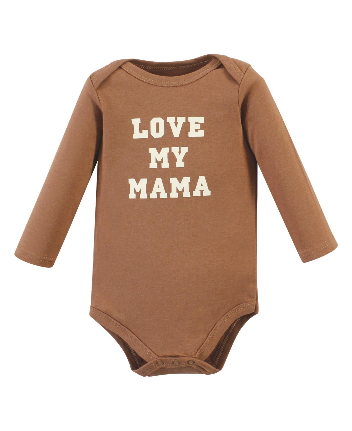 Hudson Baby Baby Boys Long-Sleeve Bodysuits and Pants, Brown Navy Mamas Long-Sleeve - Brown navy mamas boy long-sleeve