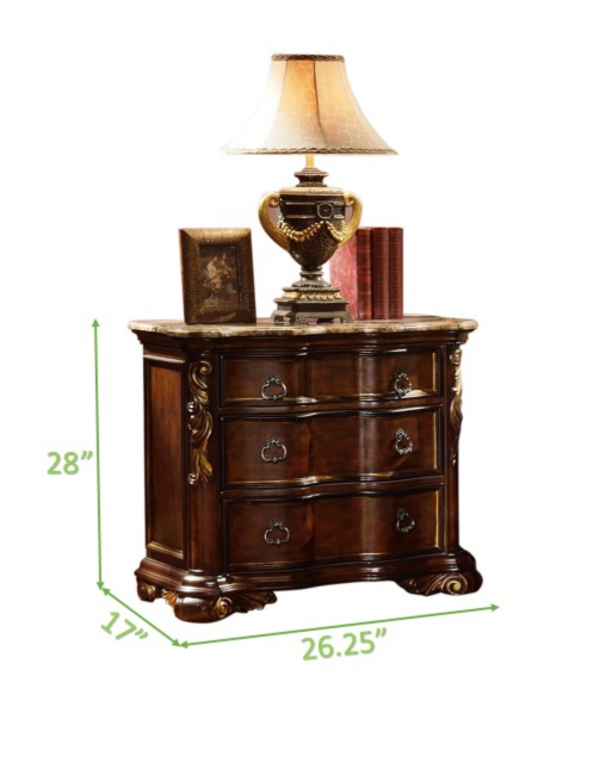 Streamdale Bella Nightstand Dark Walnut