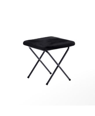 Janey Folding Double Saucer Chair With 2 Ottomans And Steel Frame For Dorm Or Bedroom