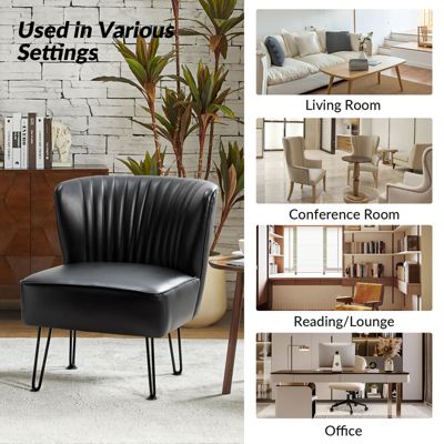 Donia Contemporary and Classic Wooden Upholstered Accent Chair