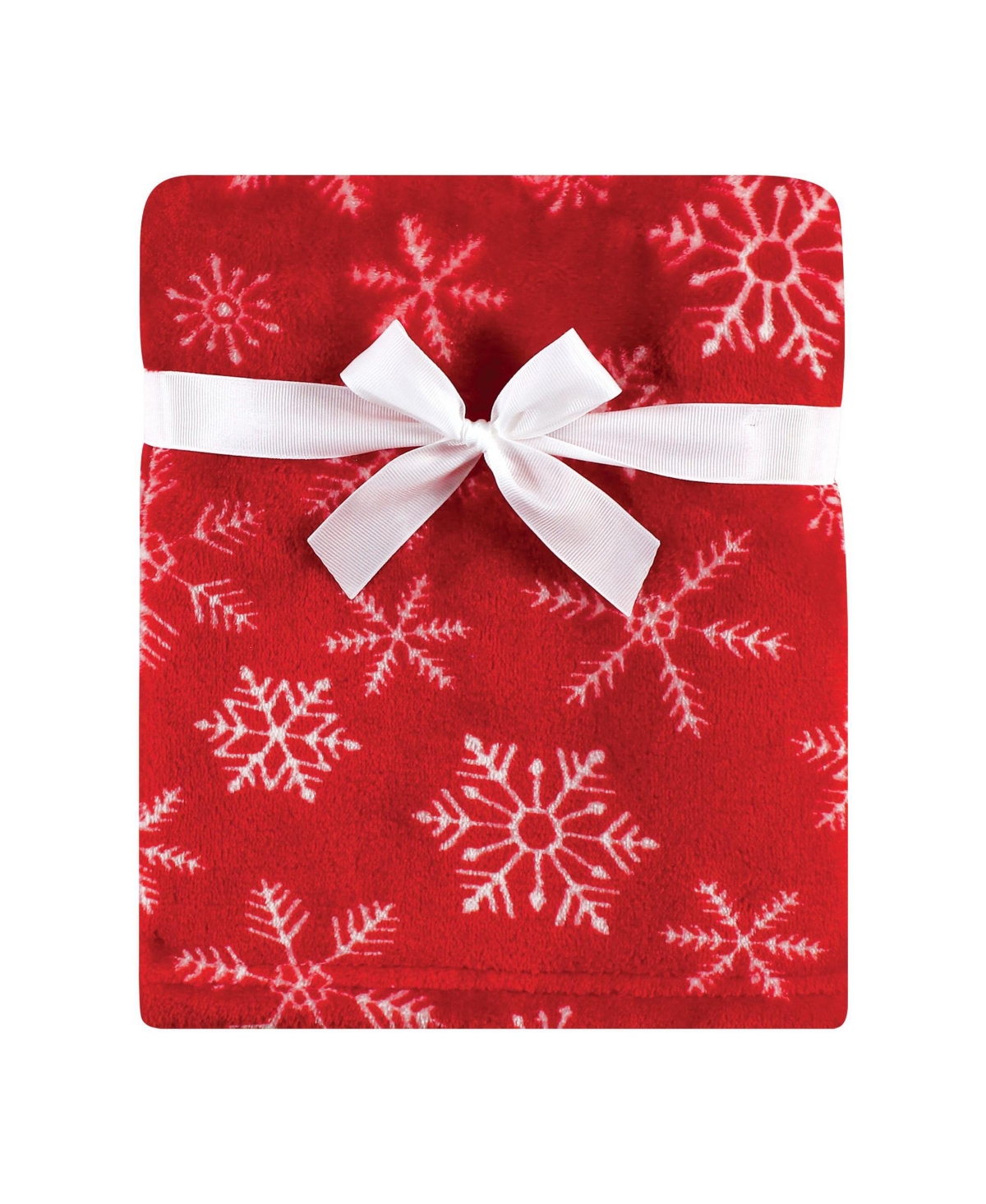 Hudson Baby Unisex Baby Plush Blanket with Security Blanket, One Size - Santa snowflake