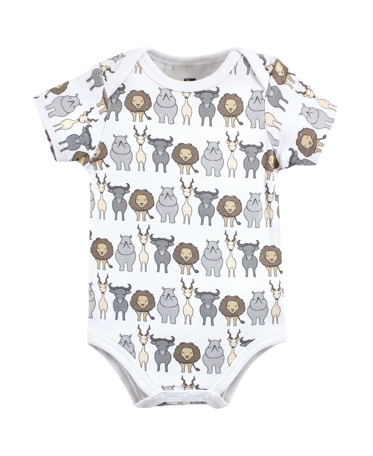 Hudson Baby Baby Boys Cotton Bodysuits,- Safari lion