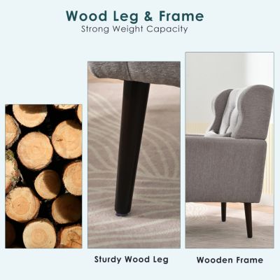  Velvet Accent Chair with Support