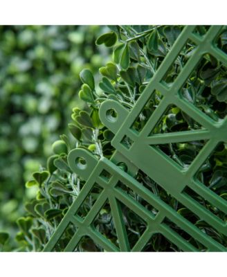 Thick & Realistic Artificial Grass Panel Fence for Privacy and Decor