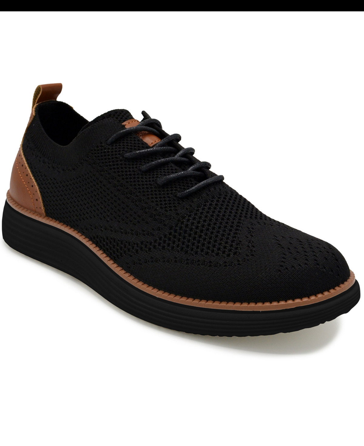 Men's Olney Wingtip Knit Oxford Shoes - Black
