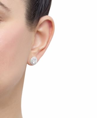 Lab Grown Diamond Double Halo Earrings (2 ct. t.w.) in 14k White or Yellow Gold