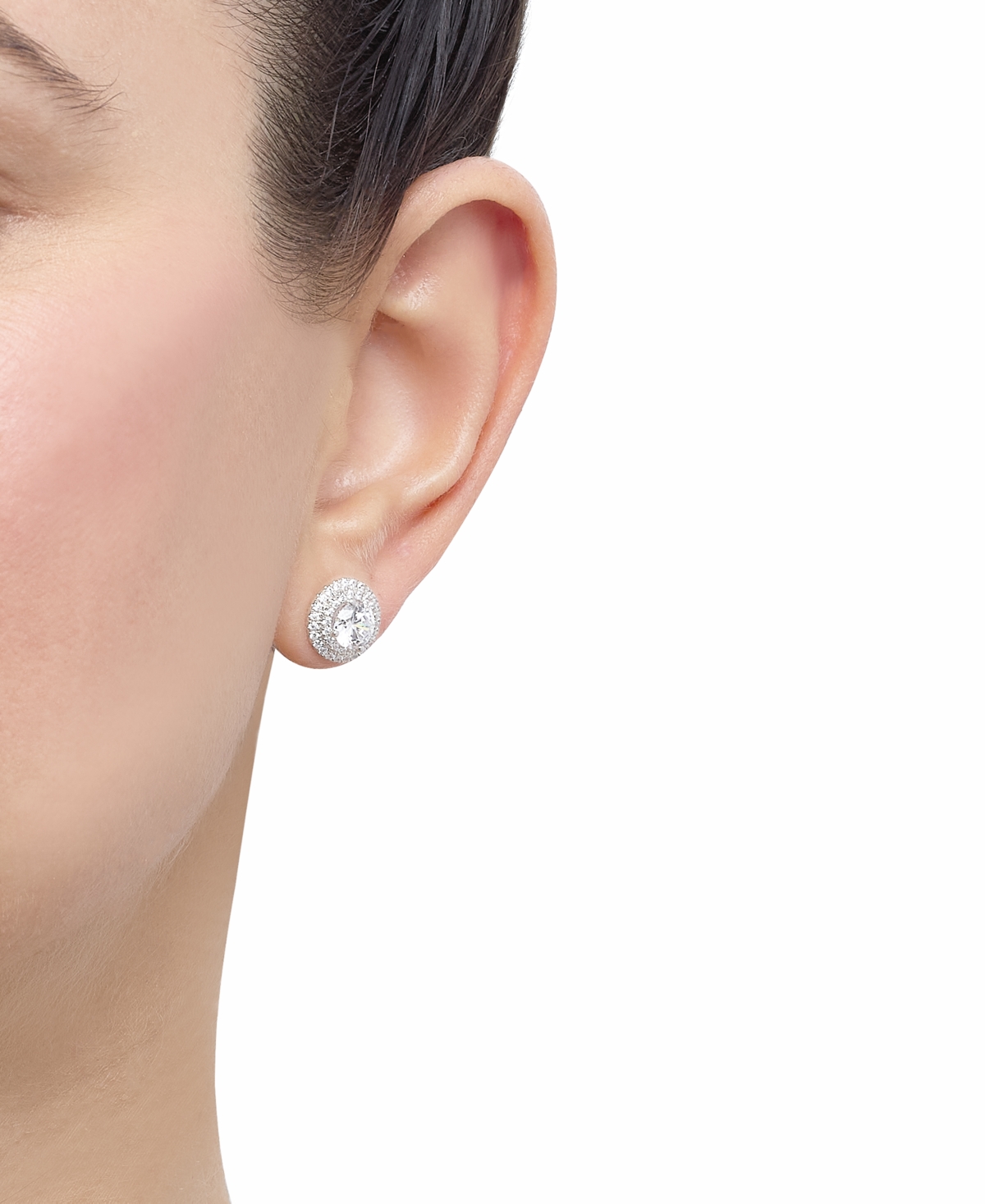 Grown With Love Lab Grown Diamond Double Halo Earrings (2 Ct. T.w.) In 14k White Or Yellow Gold In White Gold