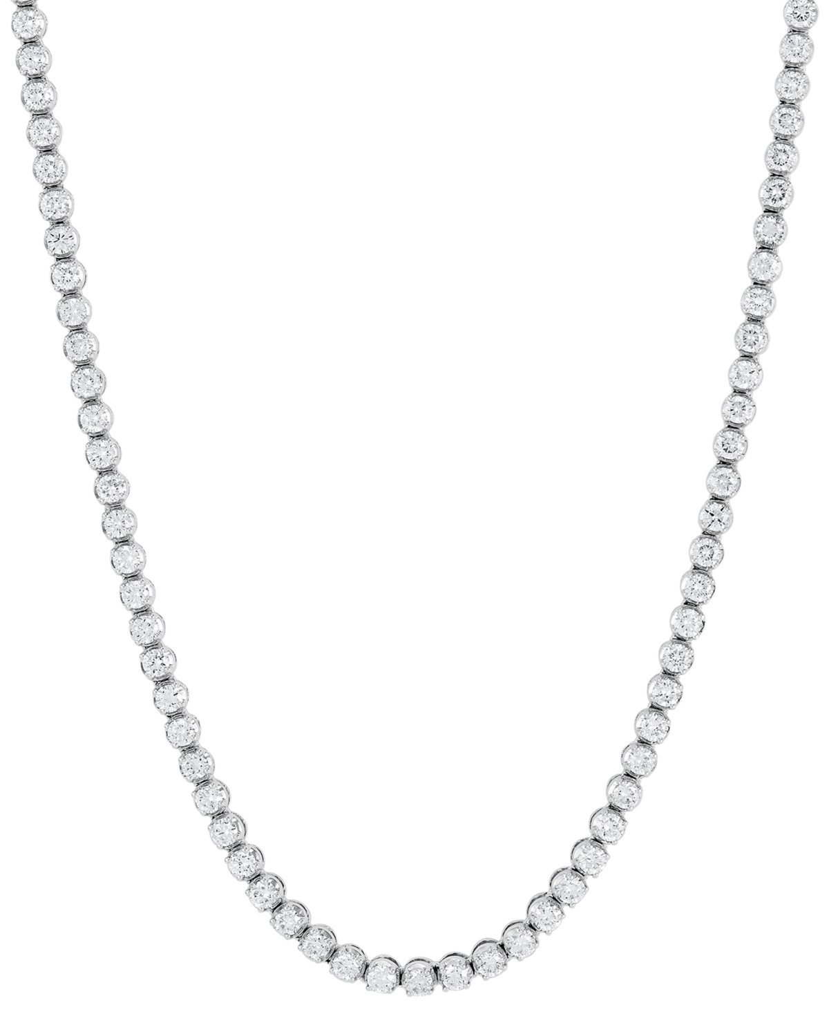 Grown With Love Lab Grown Diamond 18" Tennis Necklace (5 Ct. T.w.) In 14k White Or Yellow Gold In White Gold