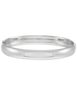 Polished Hinged 8mm Bangle Bracelet in 10k Gold