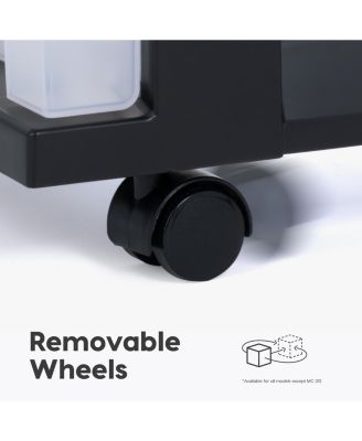 USA Craft Plastic Organizers and Storage, Rolling Storage Cart for Classroom Supplies, Storage Organizer for Art Supplies, Drawer Top Organizer for Small Parts, 6 Drawer, Black/Pearl