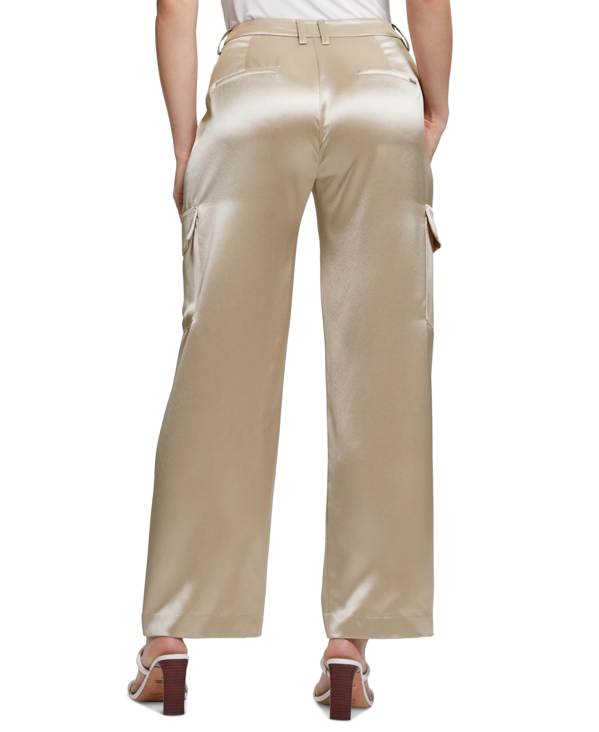 Guess Women's Megan Satin Cargo Pants