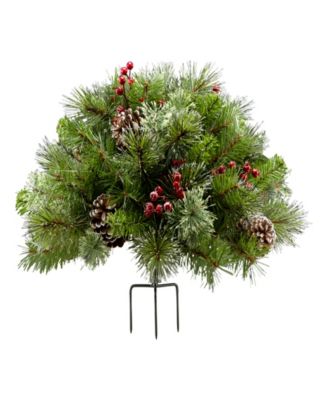 National Tree Company Iced Berry Pine Urn Filler, 22 Inches