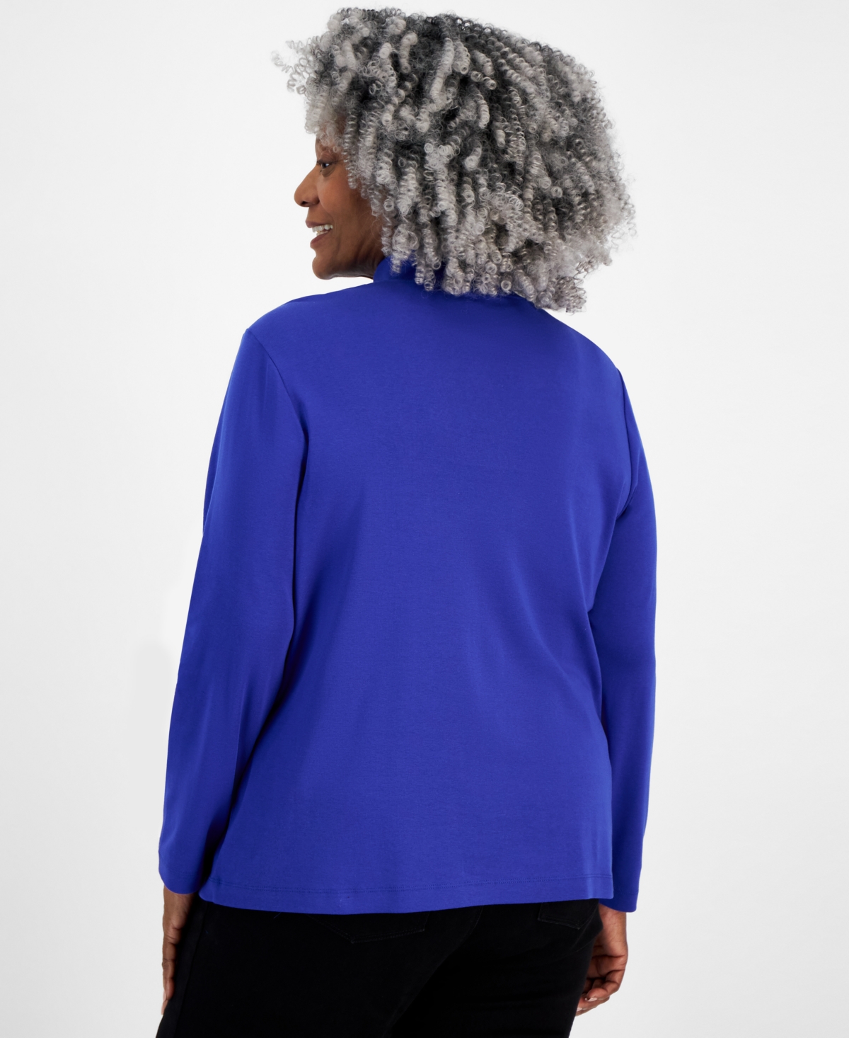 Style & Co Plus Size Mock-Neck Top, Created for Macy's