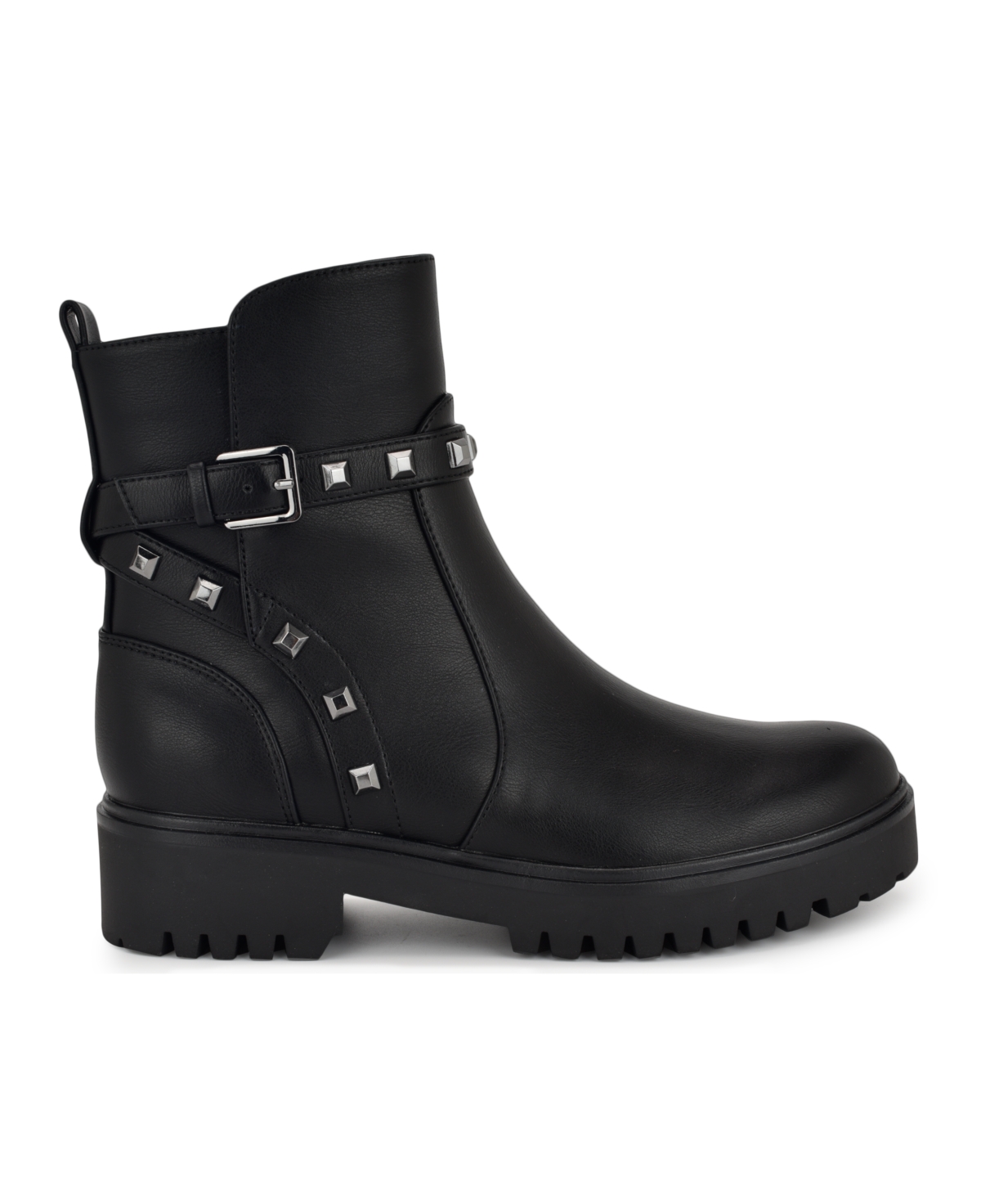 Nine West Women's Klimbe Lug-Sole Round Toe Casual Booties