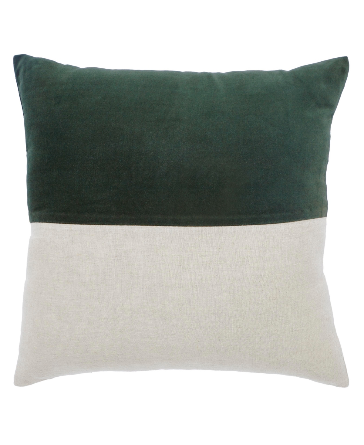 Ihi Home Velvet Linen Zipper Pillow, 20