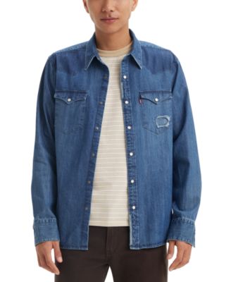 Levi's - Men's Barstow Western Denim Long Sleeve Snap-Front Shirt