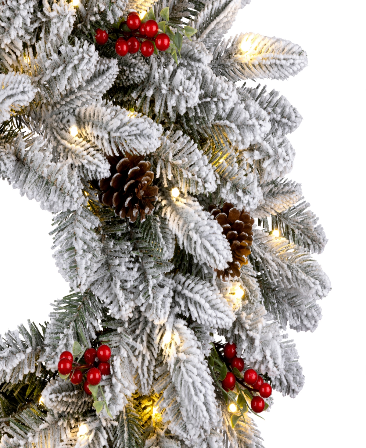 National Tree Company Snowberry Pine Wreath, Inches