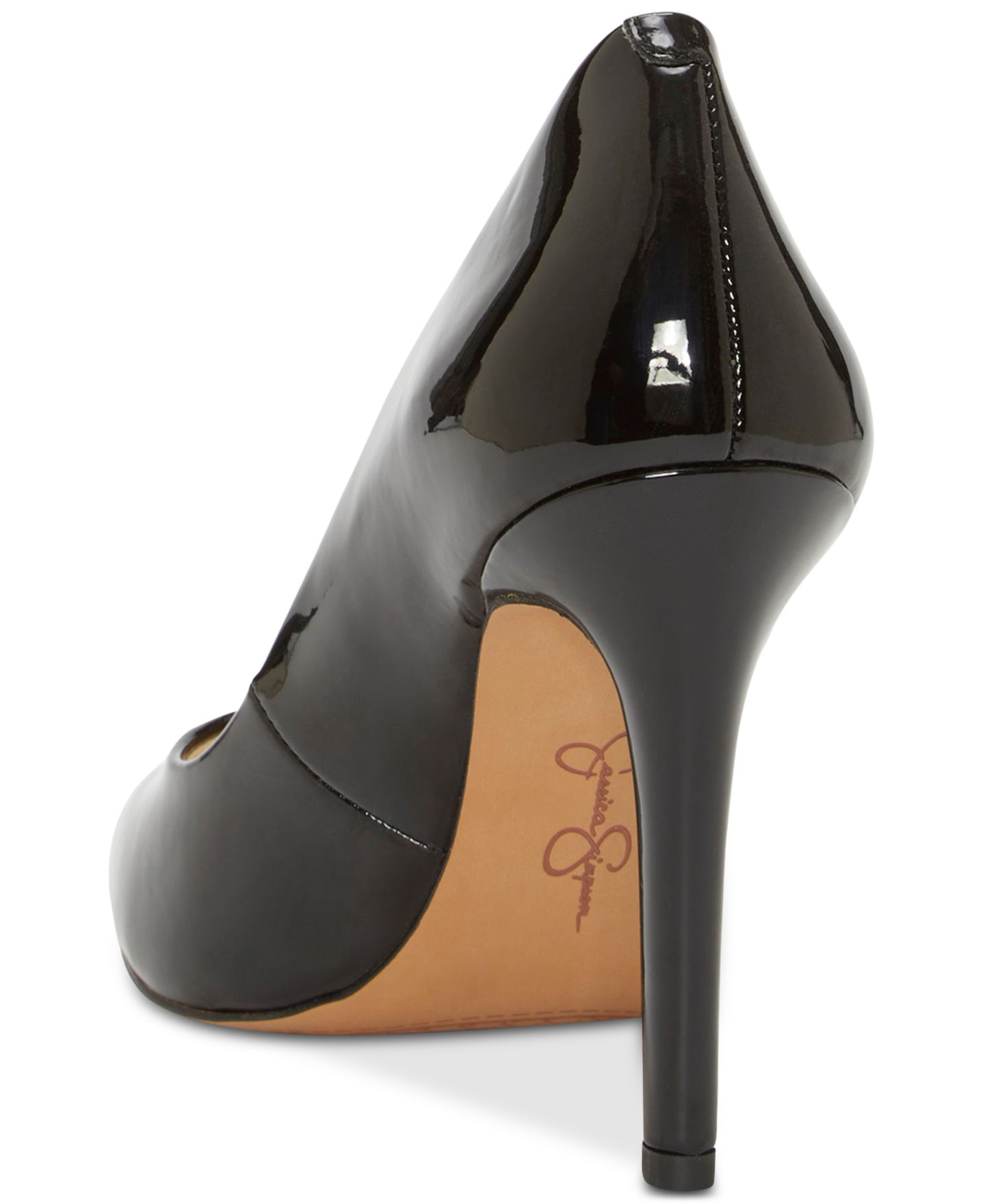 Женские туфли Jessica Simpson Cassani Pointed Toe High Heel Pumps, цвет: Чёрный лаковый — фото 7