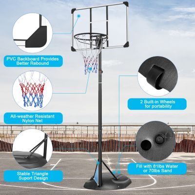 Streamdale Grow-with-Kids Adjustable Basketball Hoop for Indoor and Outdoor Play