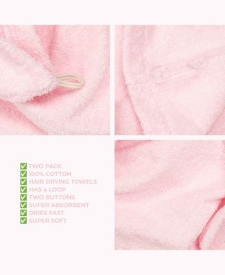 2-Pack Hair Drying Towels, 26" x 13"